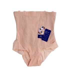 Honeylove Superpower Brief Shapewear High Waist Sculpting Nude Blush Size L